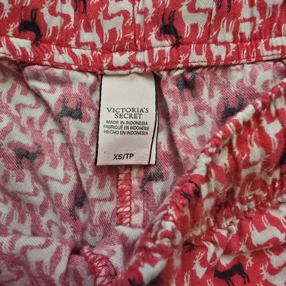 Victoria's Secret Deer 2 Piece Pajamas Pink White Black Size XS - Picture 11 of 16